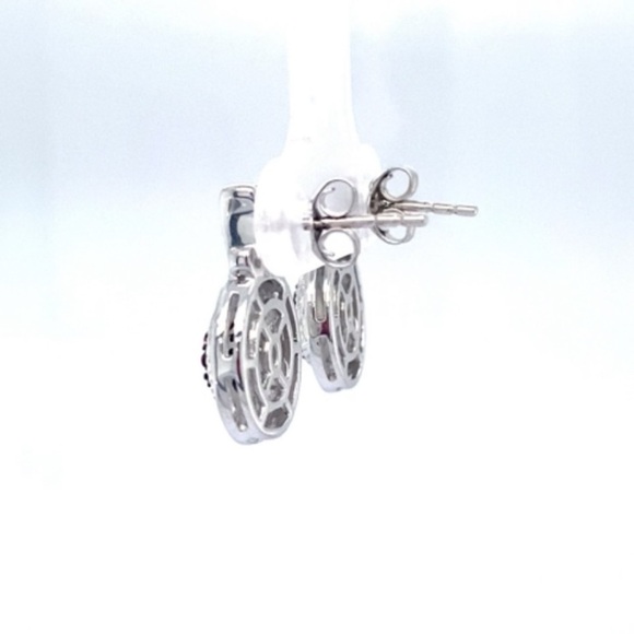 18k Chocolate Brown Natural Diamonds Earrings - Picture 9 of 13